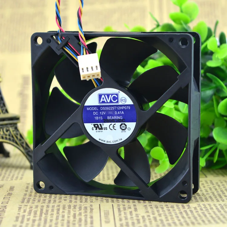 Оригинал для AVC ds 09225 t12 hp07912v 0.41a90254 четырехпроводной ШИМ вентилятор ЦП с контролем