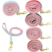 double layer leather small dog training leash serpentine puppy lead safe walking doggie cat kitty durable traction rope