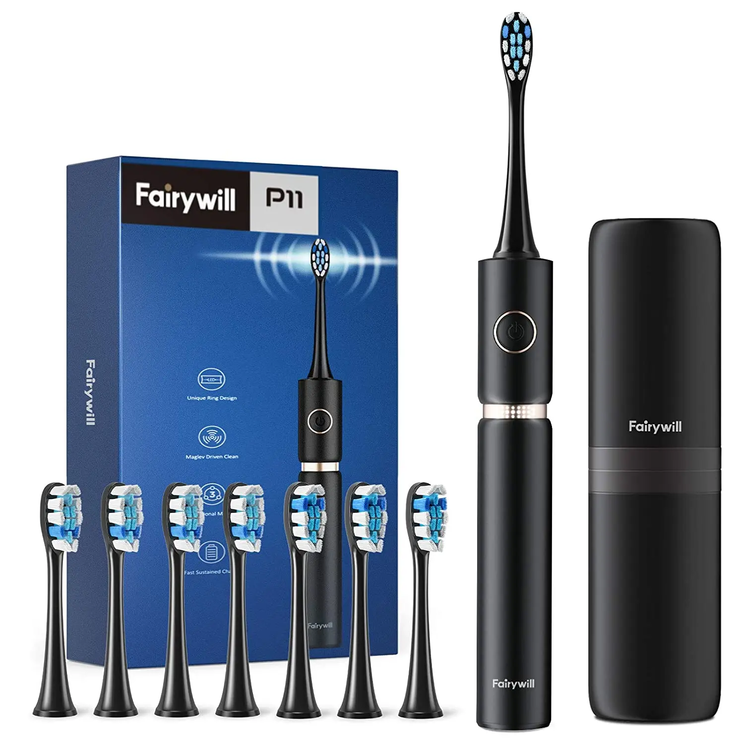 Fairywill P11 Электрический Зубная щётка головки сменные насадки для T9 P80 4 предмета в