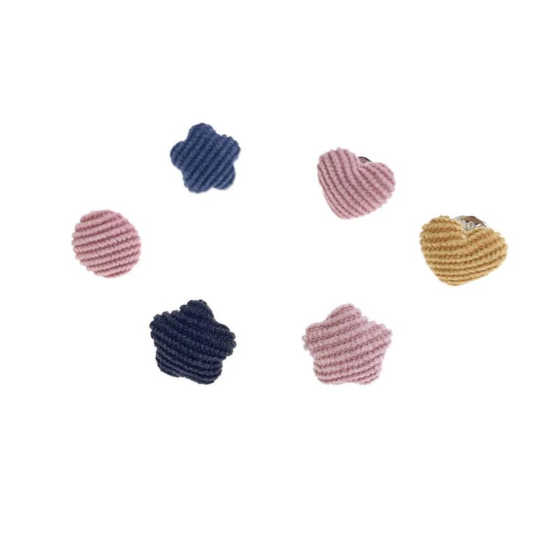 Корейская Милая Вельветовая мини-брошь в виде пентаграммы с вышивкой булавка