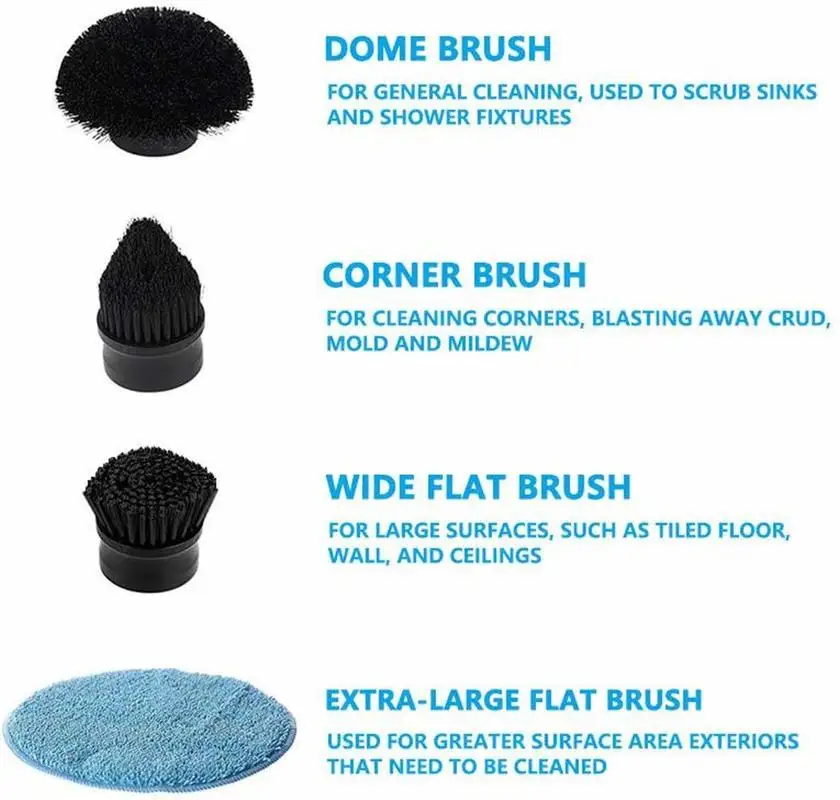 4 шт. Беспроводная портативная электрическая щетка для чистки мышц с насадками