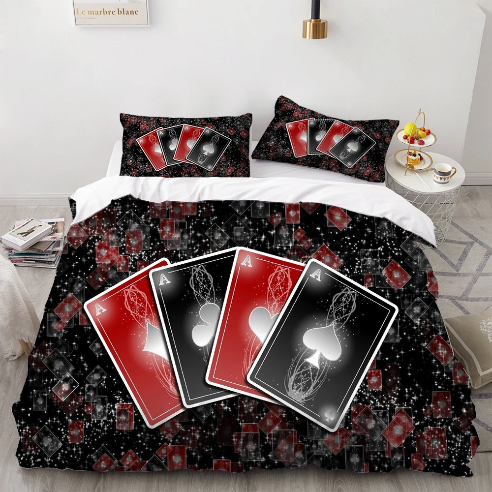 Постельное белье в стиле покера/чипсов/Шахматы/черепа 2/3 шт. развлекательное