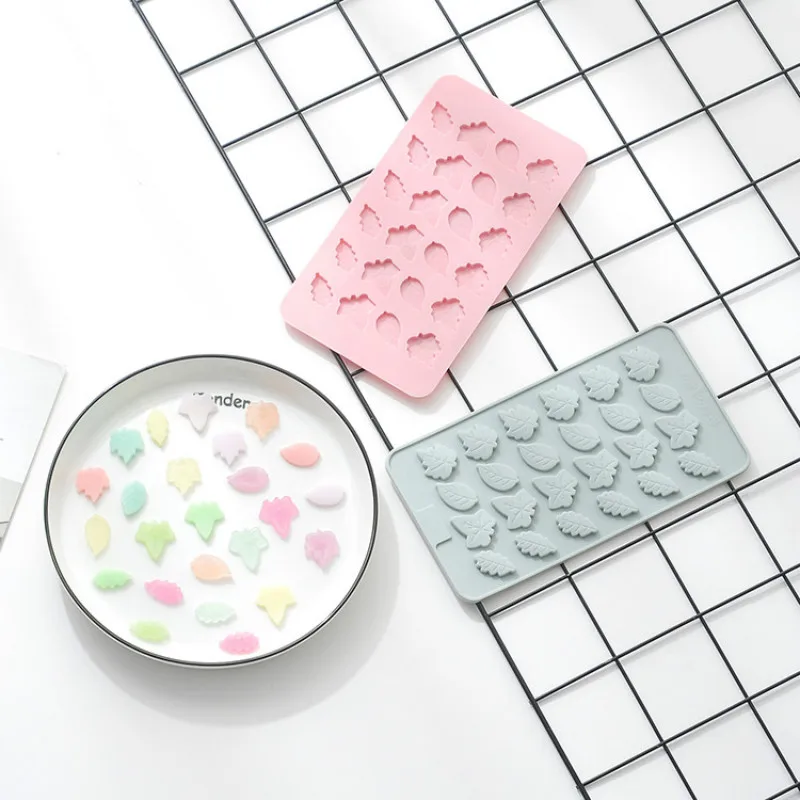 24 even leaves silicone cake mold food grade environmental protection DI handmade Y fondant candy chocolate baking | Дом и сад