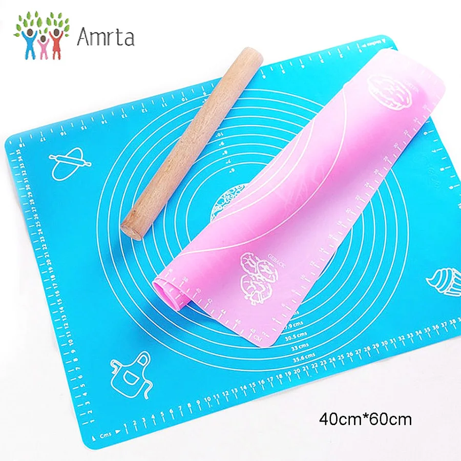 Силиконовый коврик для выпечки теста с замерами антипригарные и Нескользящие