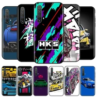 sports car hks jdm accessories for oppo a74 a94 a93 a73 a53 a32 a31 a72 a12e a12 a11 a9 a5 2020 5g ax7 black phone case