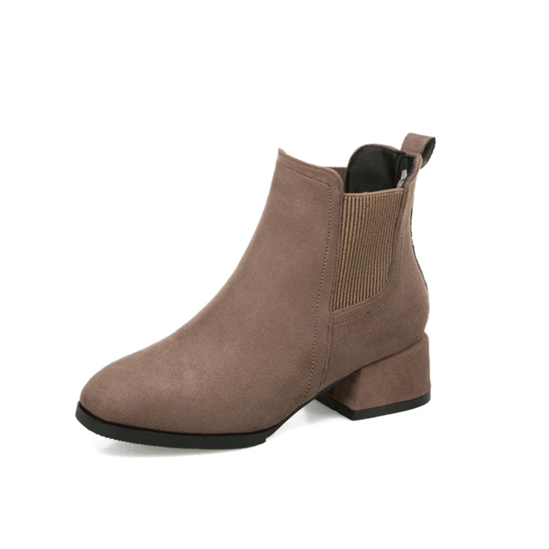 Женские ботильоны сезон осень зима новые модные женские ботинки Цвет черный