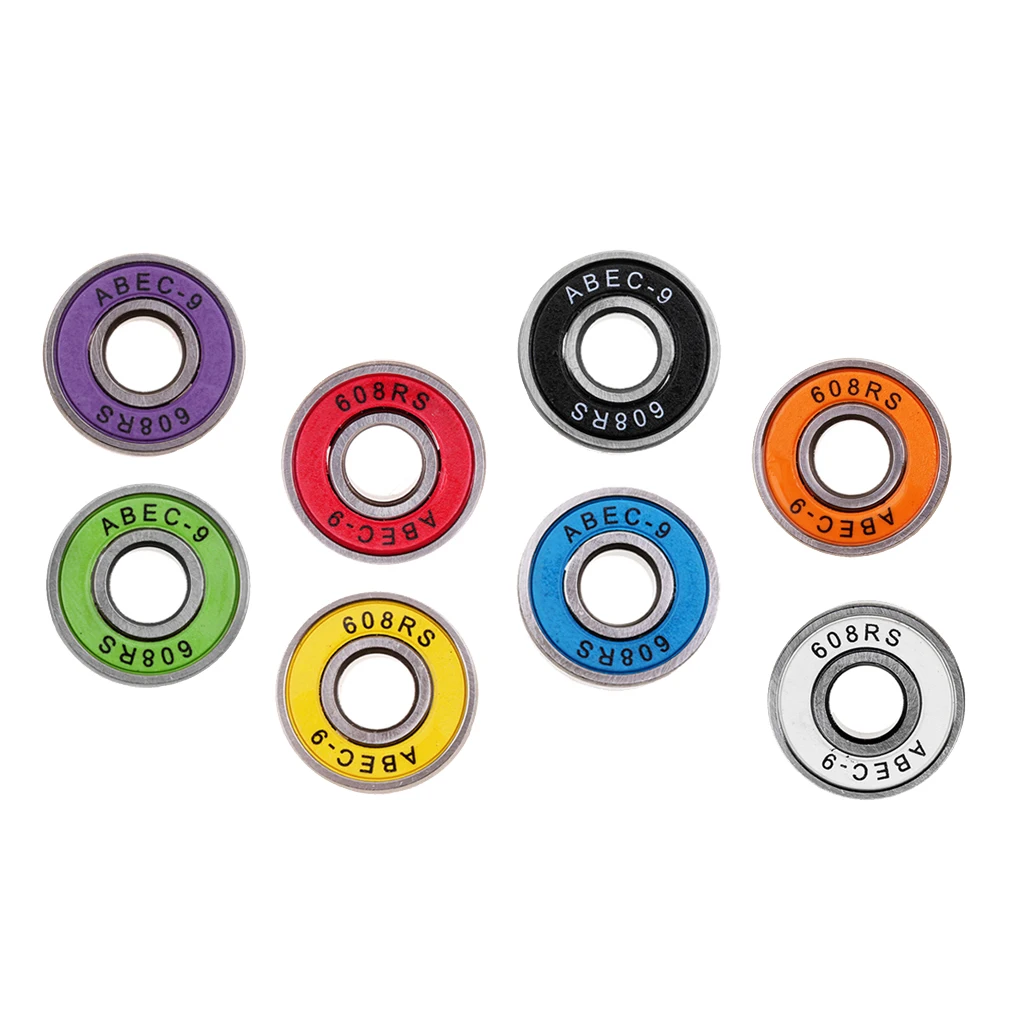 

Lot 8 608rs ABEC-9 Skateboard/Longboard/Inline/Hockey/Roller Bearing 8x22x7mm
