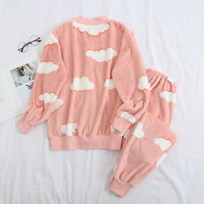 Осенне-зимняя новая Пижама Fdfklak с длинным рукавом для беременных розовая