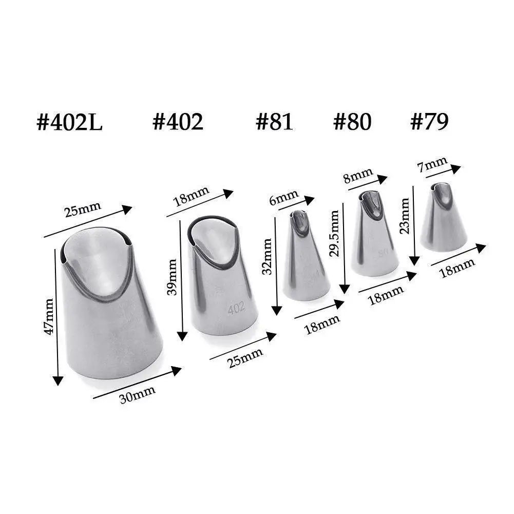 

5pc/set Cream Cupcake Decorating Tip Chrysanthemum mouth Steel Icing Piping Pastry Nozzles Cake Tool Kitchen Tools