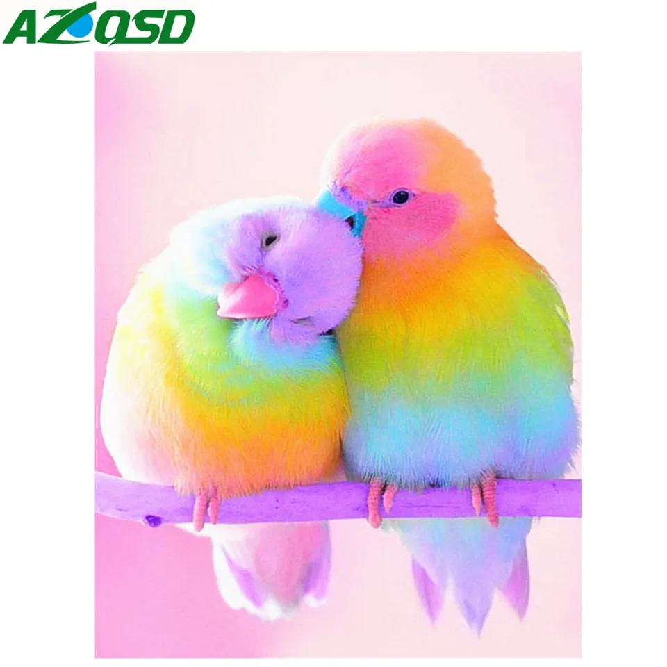 Алмазная мозаика AZQSD картины с полным дисплеем картина из страз птицы животные