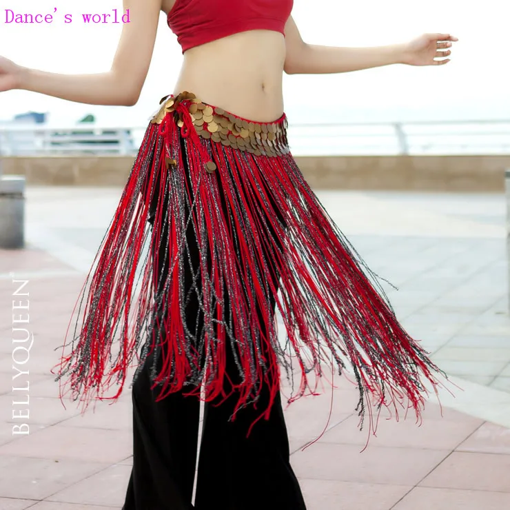 Wholesale dance skirt sexy tassel belly dance clothes women belly dance hip scarf girls dance chain