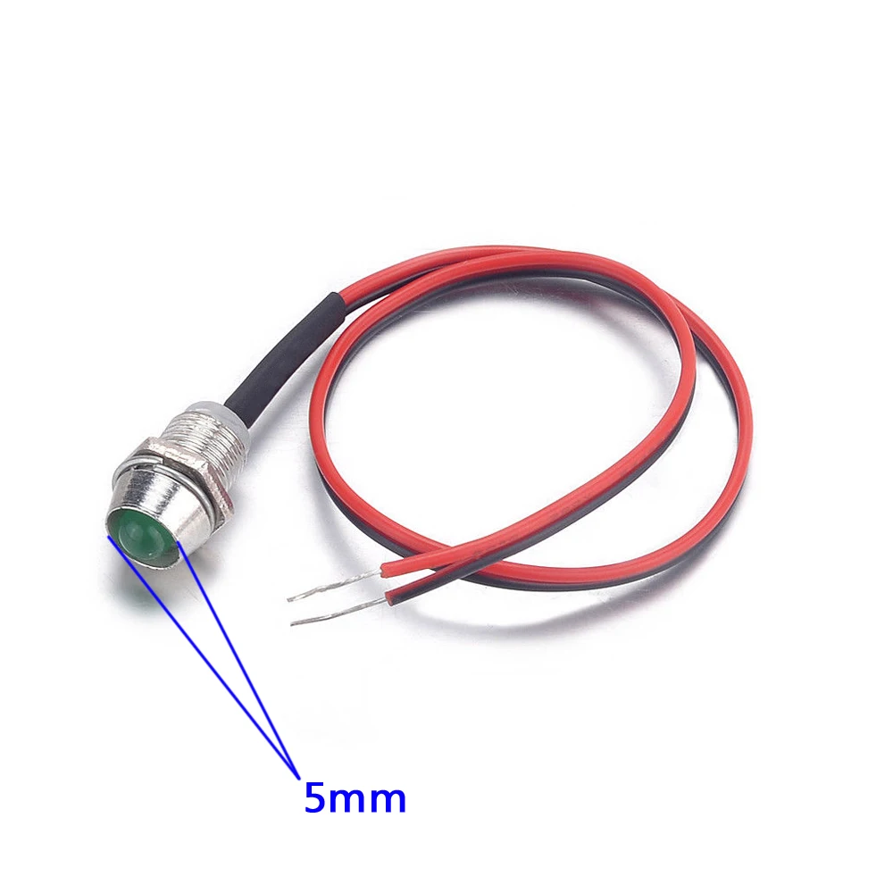 10 шт. водонепроницаемые светодиодные индикаторы 8 мм 12 В | Автомобили и мотоциклы