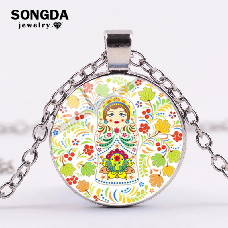 SONGDA Хохлома русское ожерелье с узорами народного искусства богемное цветами