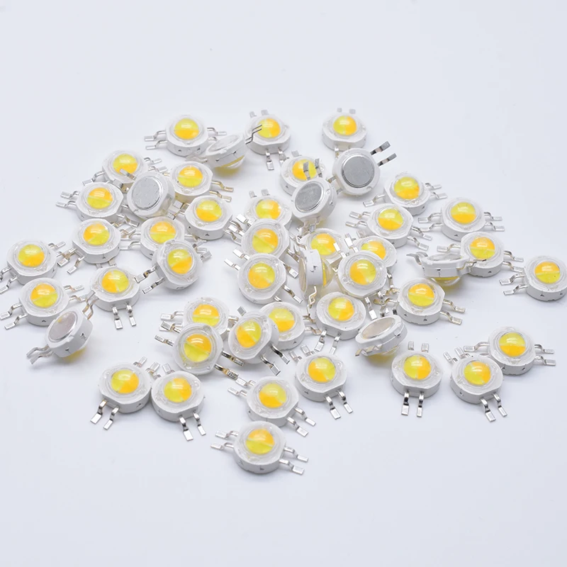 50pcs/Bag Czinelight Hot Selling White And Warm White Bicolor 3w Led High Power Emitting Diode