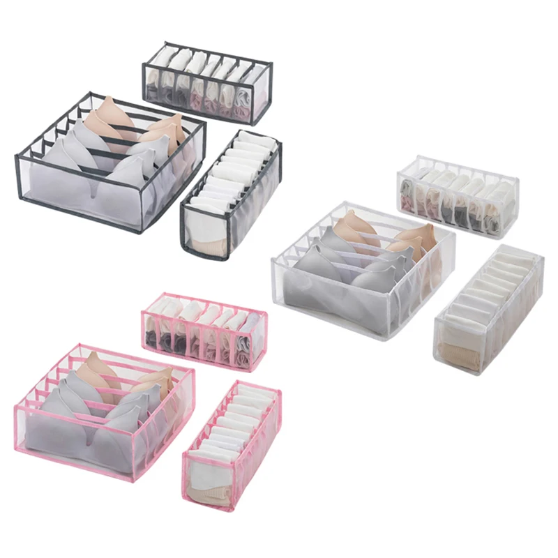 

3pcs Underwear Bra Storage Box Socks Drawer Organizer Compartment Storage Box Home Dormitory Cabinet Organizers Box Divider