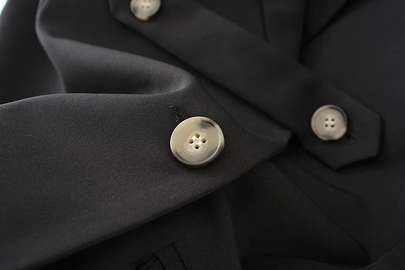 

Office Lady Vest Plus Size Double Breasted Sleeveless Coat Outerwear XXXL 4XL Loose Women's Elegant Vest Black Khaki KKFY4838