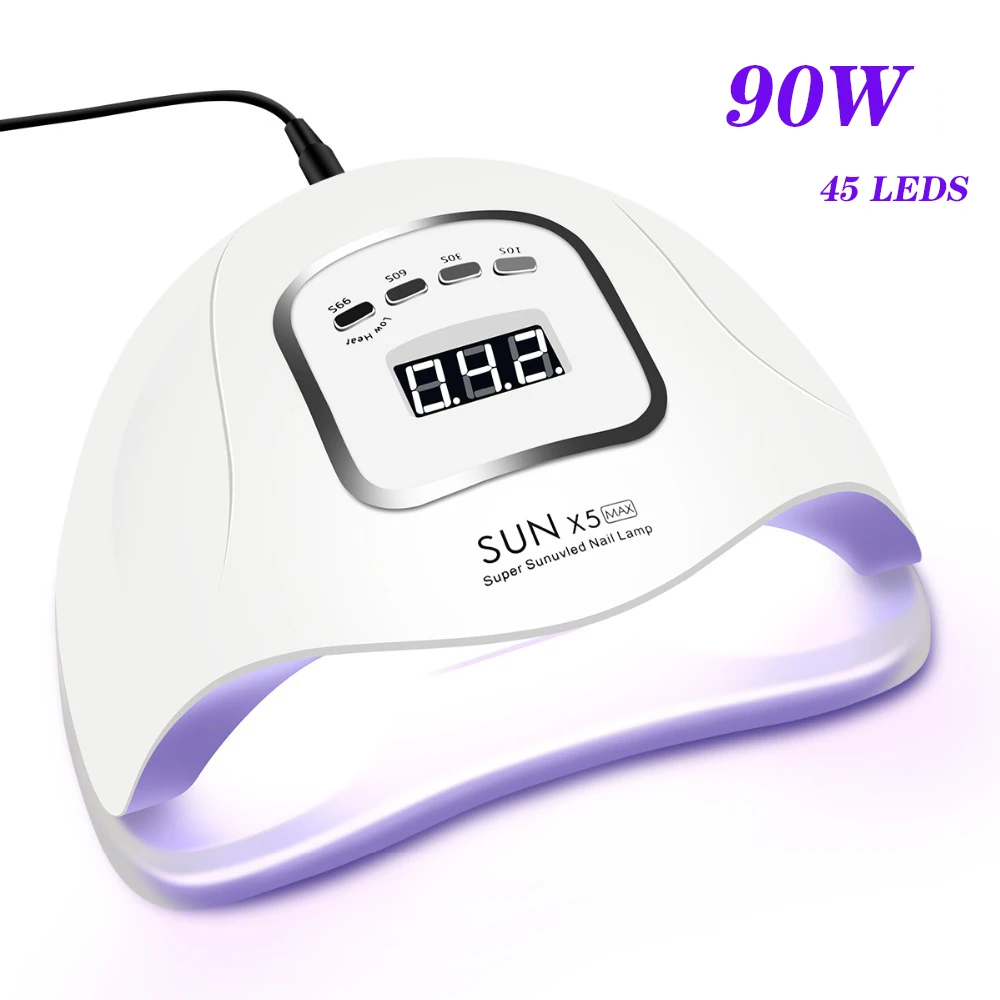

90W SUNX5 MAX UV Lamp LED Nail Dryer 45/36/18 Lamp Beads UV Lamp For Drying Gel Polish Sensor Timer Auto Manicure Tools