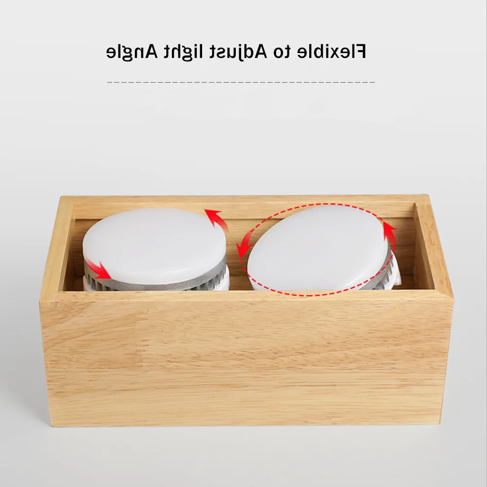 10 шт. деревянный квадратный светодиодный светильник с креплением на поверхность