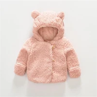 Baby Boy Clothes Cartoon Cat Ears Winter Coat Baby Girl Clothing Thickened Warm Lamb Wool Sweater Jacket Hooded Sweater Clothing
