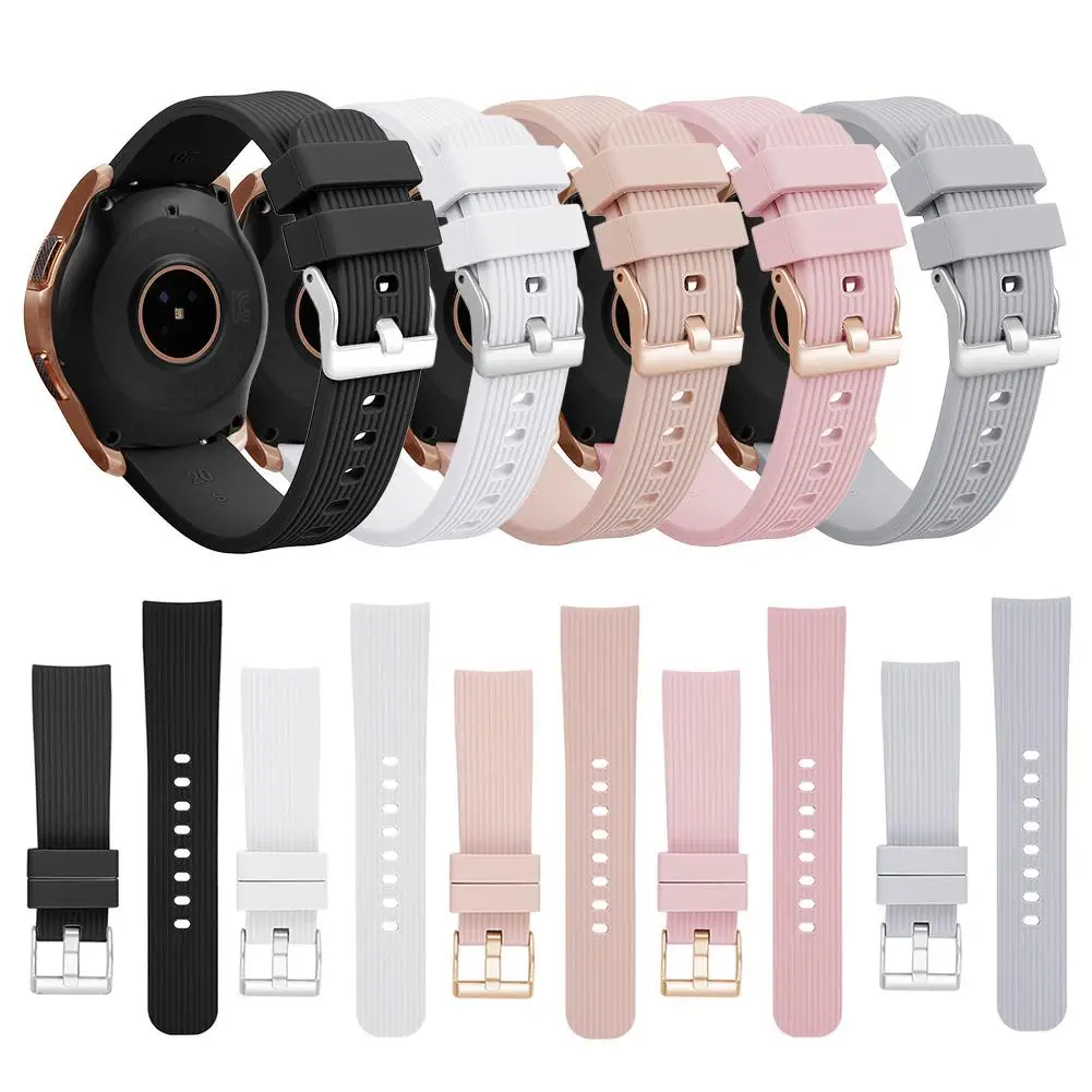 

NEW 20MM Silicone Band For Samsung Galaxy Watch SM-R810 42MM & Gear 2 Watchband Bracelet Strap For Garmin Vivoactive3/Vivomove