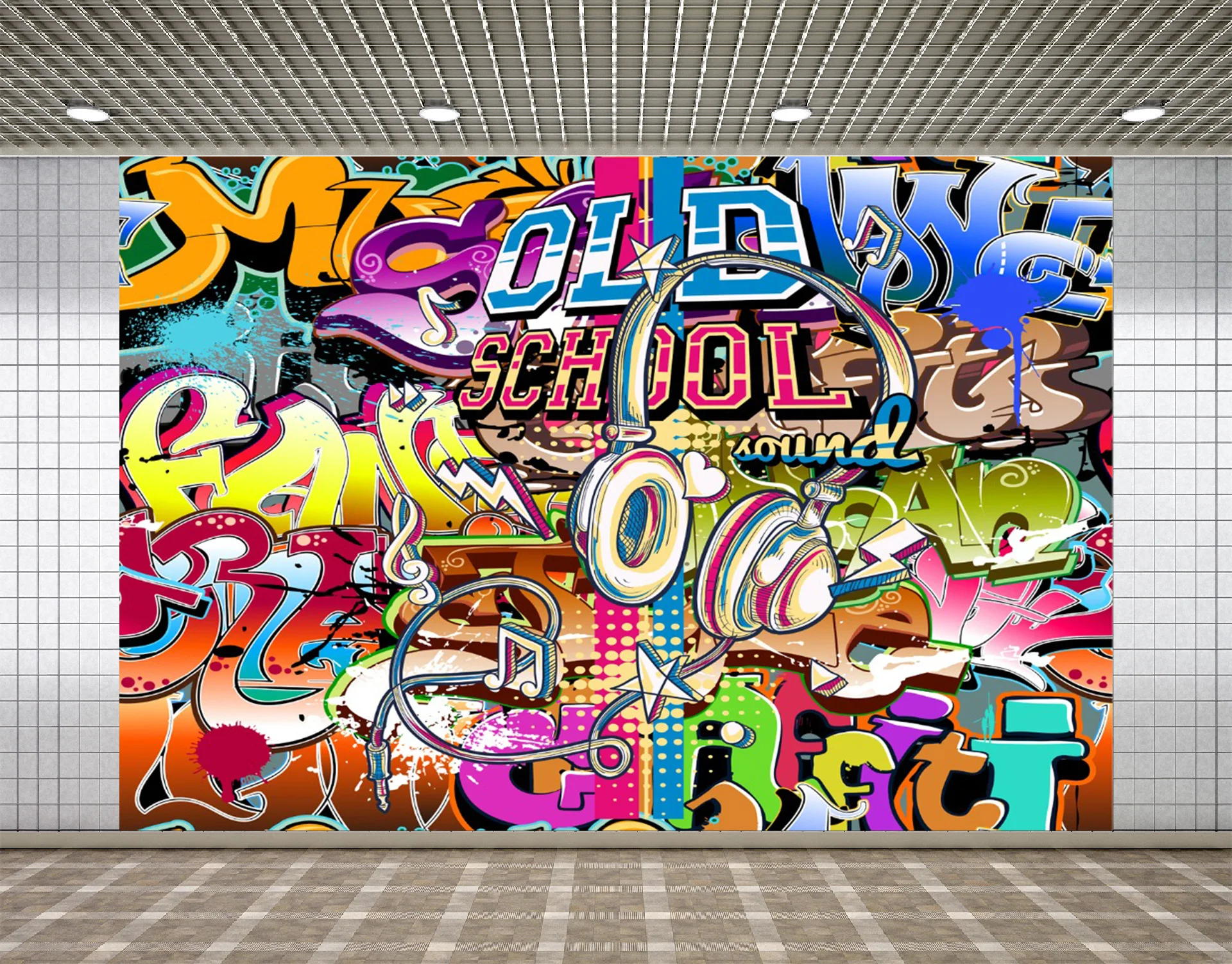 

Lyavshi фон для фотосъемки с изображением старой школы вечерние в стиле «хип-хоп» фон с изображением граффити на стене фон для фотостудии в сти...