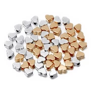 100pcs gold plated heart shape beads ccb loose spacer beads for jewelry making accessories diy bracelet necklace charms