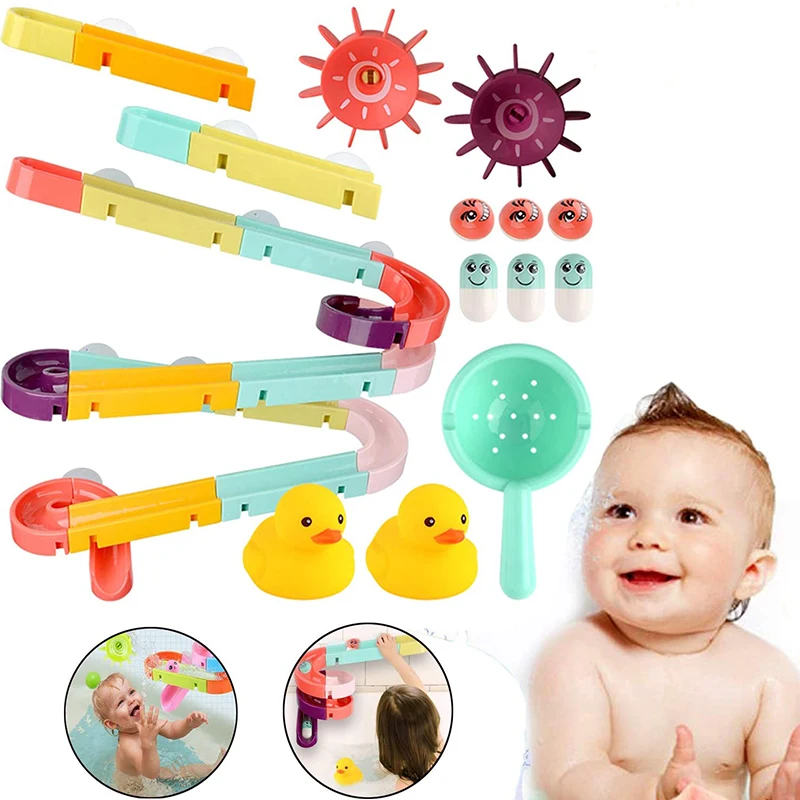 

Baby Bath Toys DIY Assembling Track Slide Suction Cup Orbits Bathroom Bathtub Shower Toy Water Toys For Children Gift CT0231