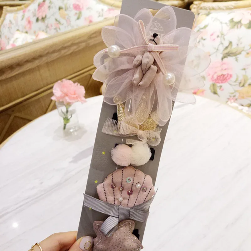 AZ2077G3 light pink Menoea/Одежда для волос; детские заколки для волос с героями мультфильмов; эластичные волосы и заколки; милые детские аксессуары для волос; детская одежда для головы для девочек - Цвет: AZ2077G3 light pink