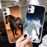 horse animal print black cell phone case for iphone 11 pro 11 pro max x xr xs max 7 8 6 6s plus 5 5s se 2020 case