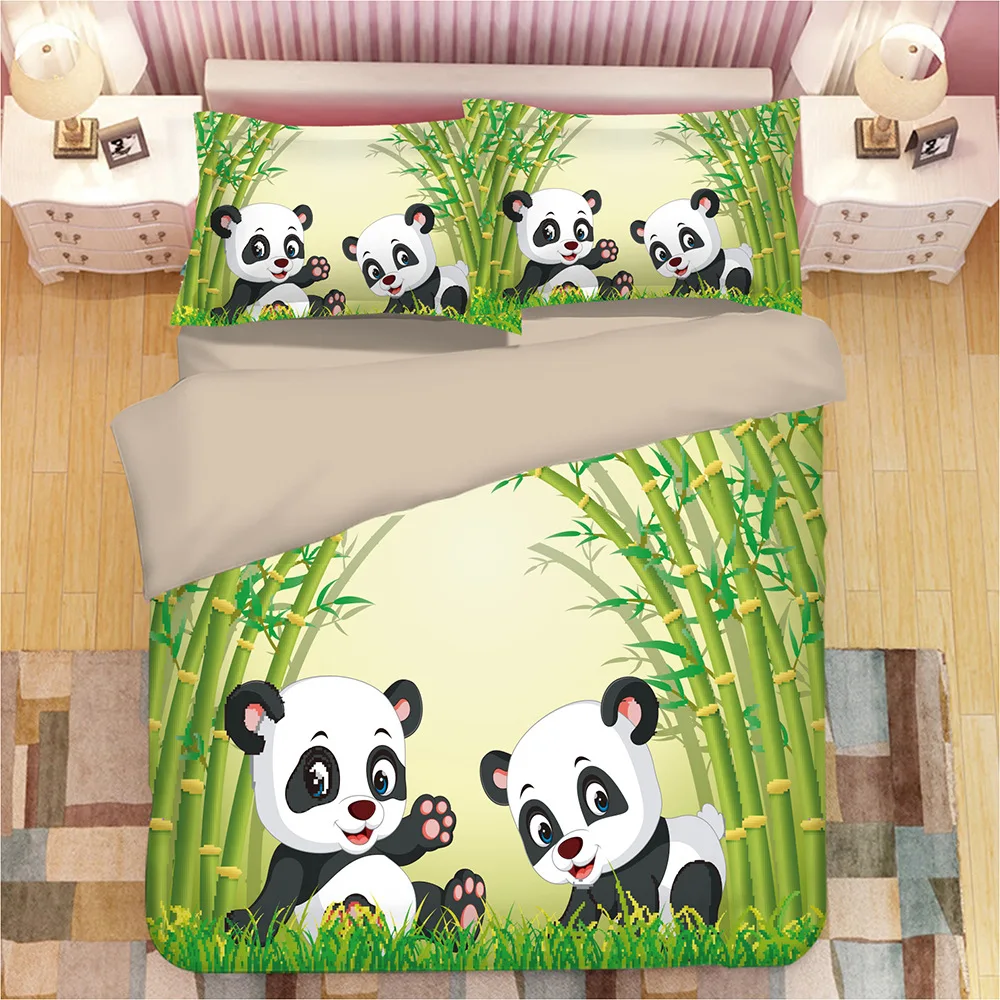 

3D Panda Print Bedding Set Duvet Covers Pillowcases NEW Comforter Bedding Sets Bedclothes Bed Linen (Not sheets) 03