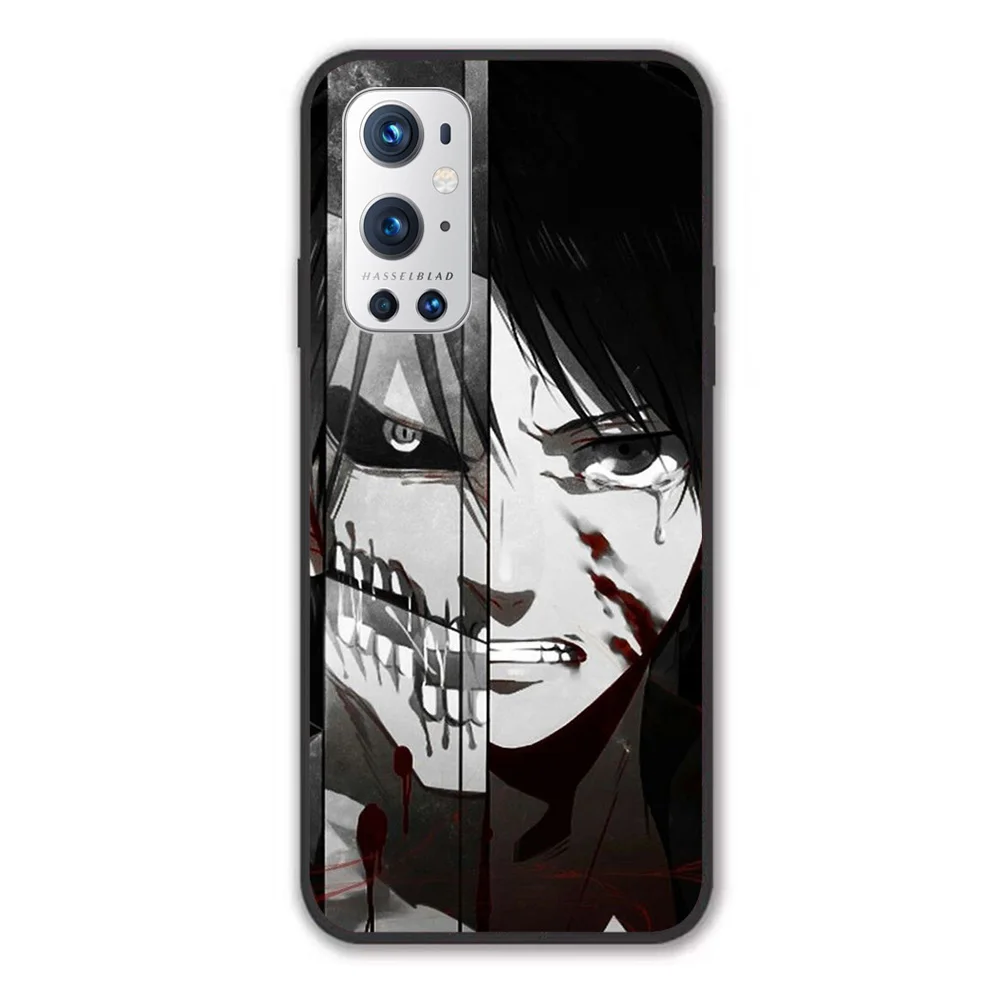 

Shingeki no Kyojin (Attack on titan) Pattern Phone Case For 1+ Oneplus 7 7T 7Pro 8 8T 8Pro 9 9Pro Case Black TPU Frame Anti-drop