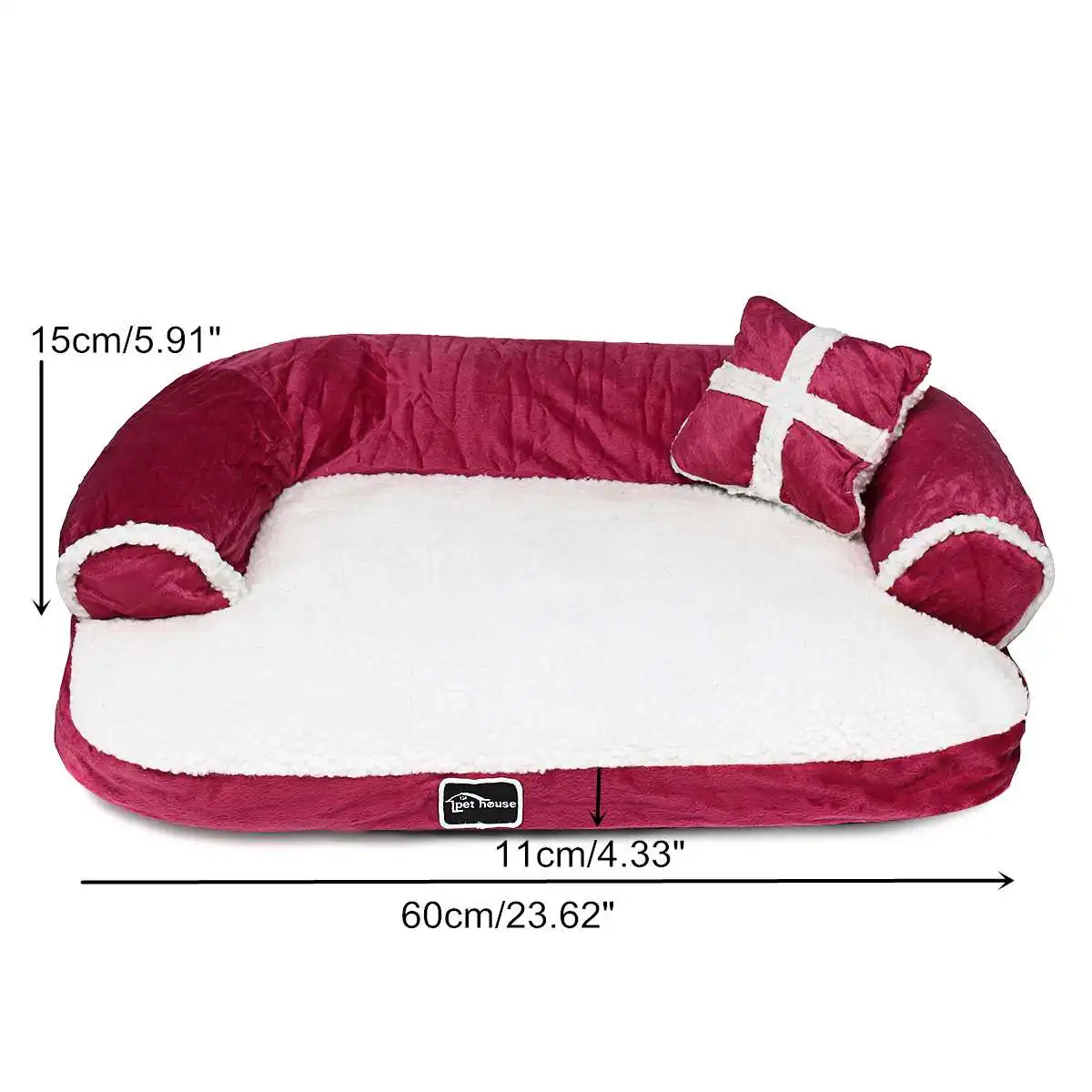

New Cashmere Pet Dog Bed Mat Puppy Cats Bed Sleeping House Soft Warm Kennel Cushion Pillow Sofa Portable Dog Accessories 60X40cm