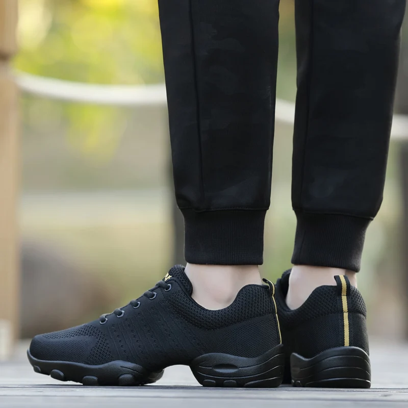 Мужская спортивная танцевальная обувь сетчатая дышащая для джаза Современная