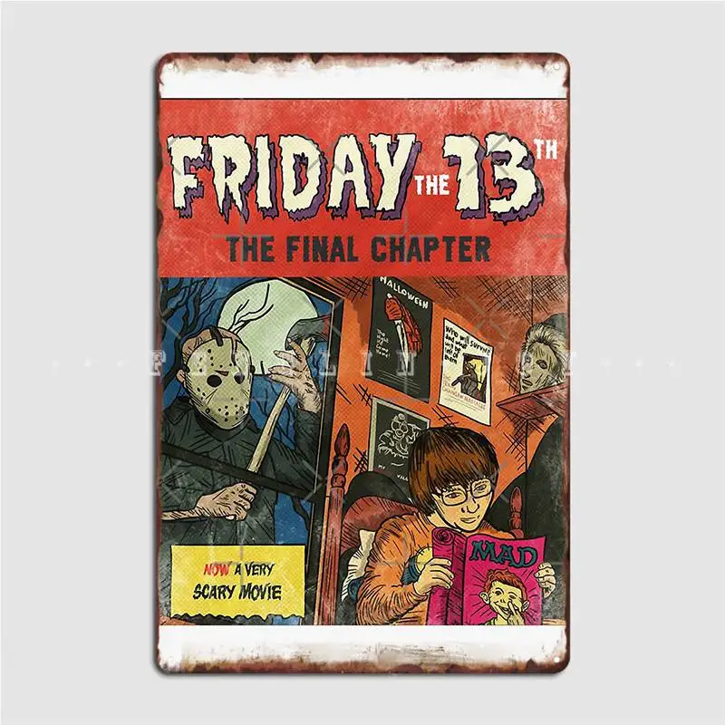 

Пятница 13-й комикс, финальная глава, металлическое искусственное украшение, персонализированная Клубная барная пещера, жестяные плакаты с ...