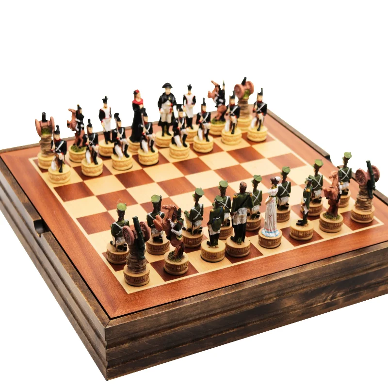 

Antique Large Chess Pieces Resin Medieval Adult Game Accessories Chess Board Entertainment Spelletjes Family Table Games Ed50zm