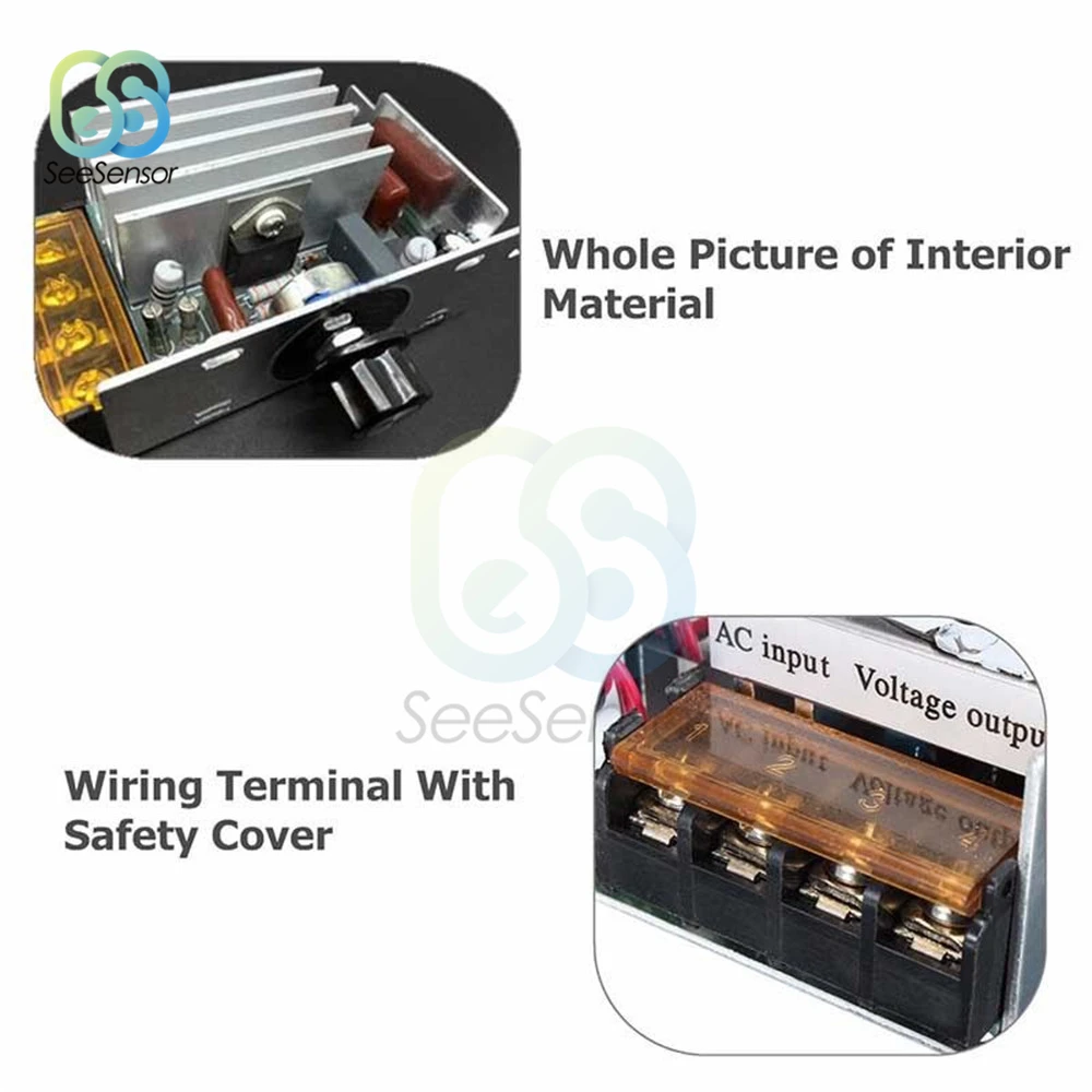 Регулятор напряжения SCR 4000 Вт 220 В переменного тока диммер контроллер скорости