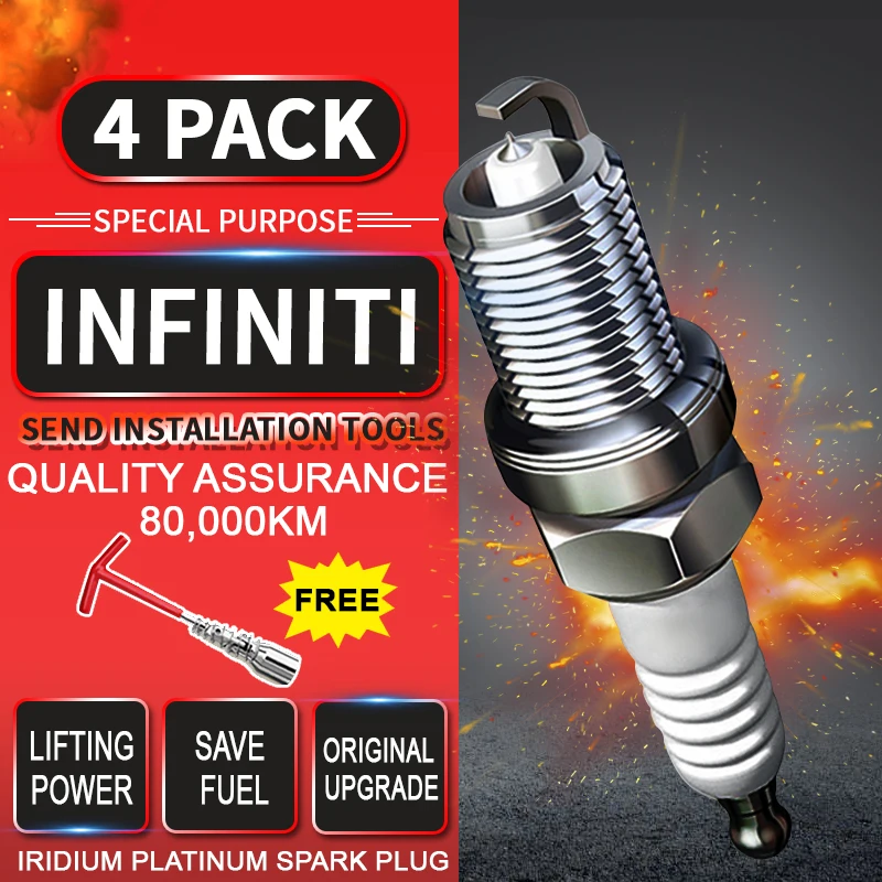 4 шт. свечи зажигания Iraurita Platinum для Infiniti Q50L (V37Z) (2014-2019) 2 0 T Dual Iridium | Автомобили и