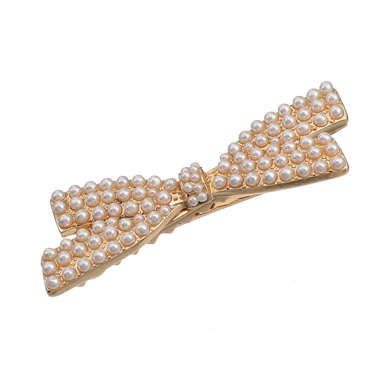 

Handmade Pearls Hair Clips Pin for Women Fashion Geometric Flower Barrettes Headwear Girls Sweet Hairpins Hair Accessorie