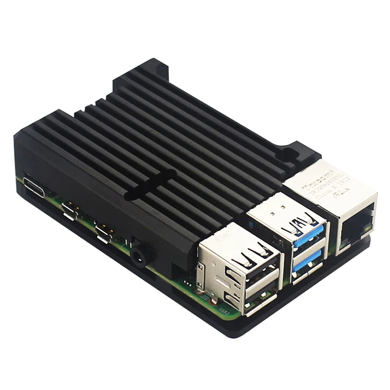 Raspberry Pi 4 алюминиевый корпус с ЧПУ корпус из алюминиевого сплава корпус двойной вентилятор Радиатор охлаждения Pate для Raspberry Pi 4 Модель B