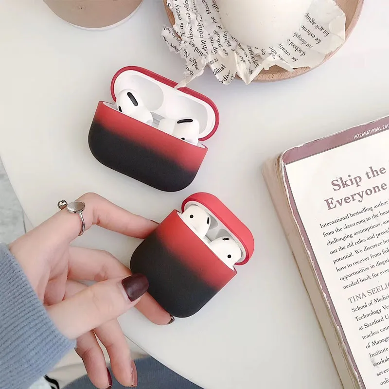 

Gradient color PC Protective Shell For Airpods Pro 1/2 Case Bluetooth Wireless Earphone Bag Charging Cover Box Accessories