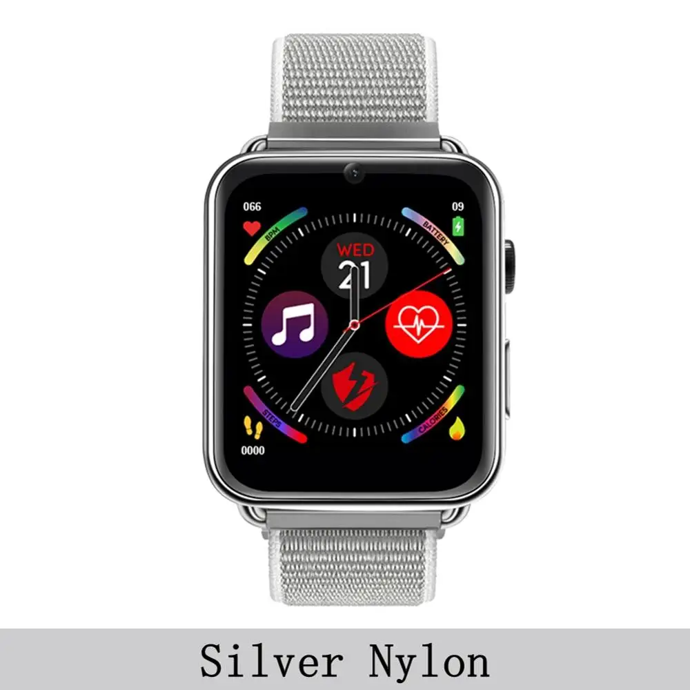 Silver Nylon LEMFO LEM10 4G Смарт-часы телефон Android 7,1 3 ГБ+ 32 Гб Поддержка gps/WiFi/sim-карты/монитор сердечного ритма 2МП камера умные часы - Цвет: Silver Nylon