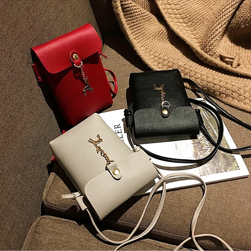 

Fashion Cell Phone Purse Smartphone Wallet Leather Shoulder Strap Handbag Women Bag for Iphone Crossbody Bags Solid Color