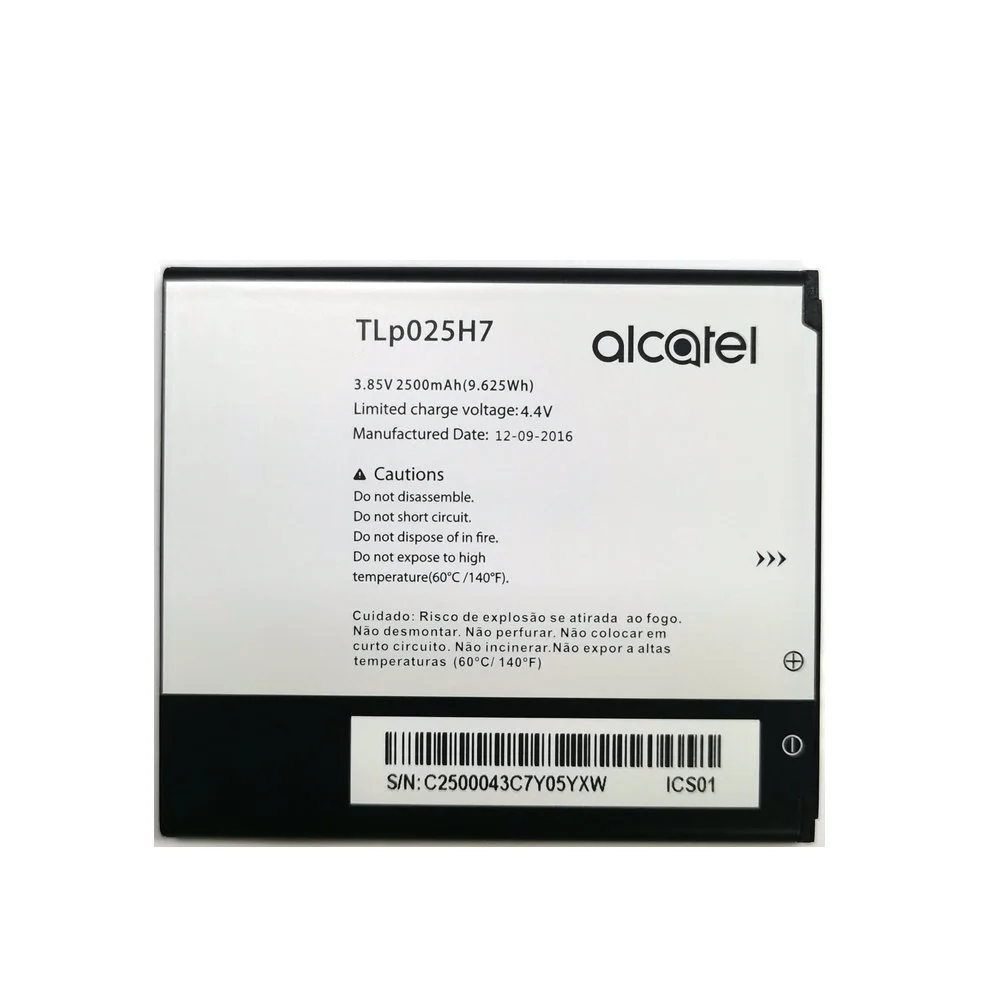 Новый аккумулятор TLP025H1 TLP025H7 3 8 В 2500 мАч для ALCATEL one touch TLp025H1 TLp025H7 мобильный телефон