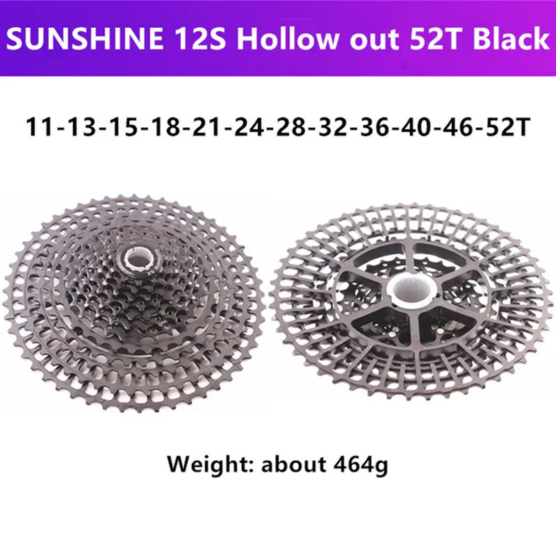 SUNSHINE MTB велосипедный маховик 10/11/12 скорость CNC Сверхлегкий полый 11-46 T/50 T/52 T