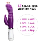 12 Скоростей Сильный Кролик вибратор Стимулятор клитора G-spot Массажер интимные игрушки для женщин Женский мастурбатор для взрослых
