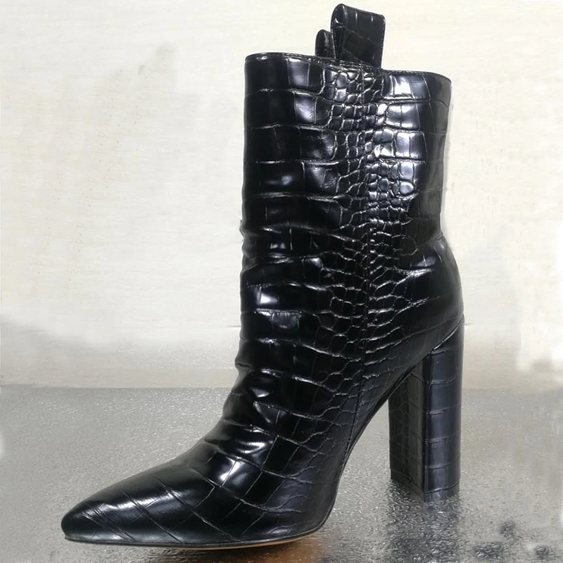 2019 женские ботильоны из крокодиловой кожи с острым носком цвет желтый зеленый