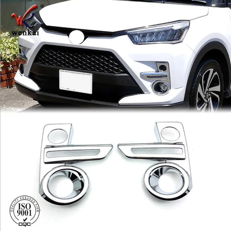 

Accessories For Toyota Raize 2020 Head Front Fog Lamp Cover Car Chrome Decoration Trim Sticker
