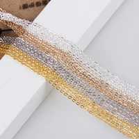 510mlot width 1 3mm metal copper clad iron chain bulk gold silver color necklace chain bracelet findings for jewelry making