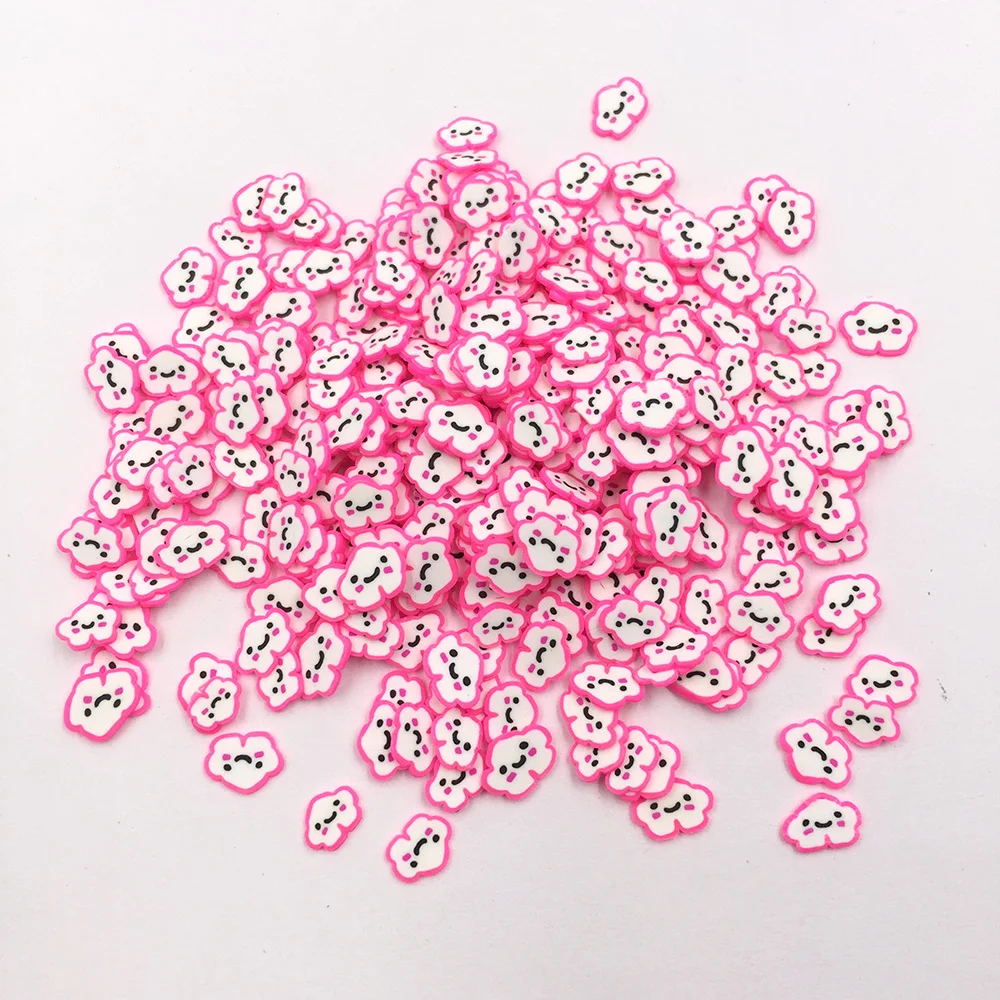 

50g Cartoon Cloud Slices Charms Supplies Polymer Soft Clay Sprinkles for Crafts DIY Nail Art Decorations 5*6mm