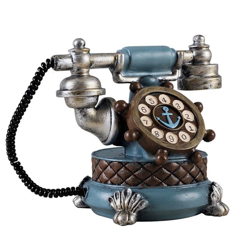 

WSFS Hot Vintage Book Phone Piggy Bank Home Decor Ornaments Retro Furniture Figurines Phone Miniatures Home Decoration Crafts Ki